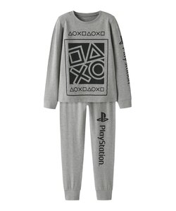 Name It Boys Long Pyjama Set NKMOLYMPOS Playstation Print Gray