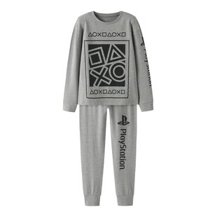 Name It Boys Long Pyjama Set NKMOLYMPOS Playstation Print Gray