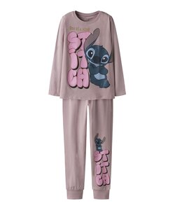 Name It Girls Long Pyjama Set NKFOLINA Stitch Lilac