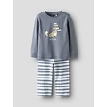 Name It Name It Jongens Lange Pyjama Set NMMRAMEL Gestreept Grijs