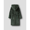 Name It Name It Boys Bathrobe Velvet NKMRACER Dark Green/White Striped