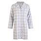 By Louise By Louise Ladies Pyjama Nightshirt Flannel With Buttons Blue/White Checkered