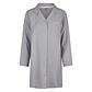 By Louise By Louise Dames Nachthemd Mousseline Met Knoopjes Grijs/Blauw