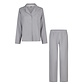 By Louise By Louise Ladies Pyjama Set Long Muslin With Buttons Gray/Blue