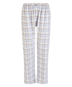 By Louise Dames Pyjamabroek Flanel Geruit Blauw/Wit
