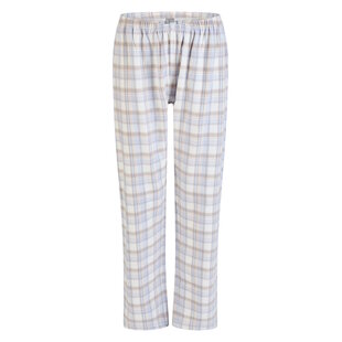 By Louise Ladies Pyjama Pants Flannel Checkered Blue/White