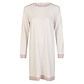 By Louise By Louise Ladies Nightshirt Interlock Long Sleeve White/Pink Striped