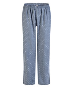 By Louise Dames Pyjamabroek Flanel Gestipt Blauw
