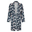 By Louise By Louise Dames Kimono Ochtendjas Donkerblauw Gebloemd