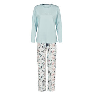 By Louise Ladies Pyjama Set Long Blue Floral