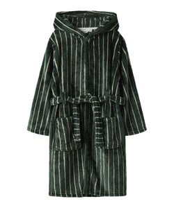 Name It Boys Bathrobe Velvet NKMRACER Dark Green/White Striped