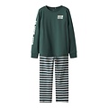 Name It Name It Jongens Lange Pyjama Set NKMRAMEL Gestreept Groen