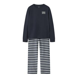 Name It Boys Long Pyjama Set NKMRAMEL Striped Dark Blue