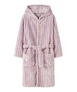 Name It Girls Bathrobe Velvet NKFROSE Lilac Striped
