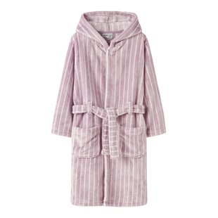 Name It Girls Bathrobe Velvet NKFROSE Lilac Striped