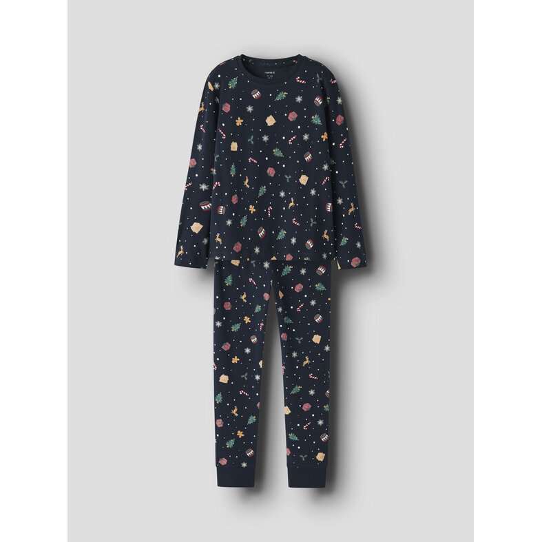 Name It Name It Unisex Kinder Kerst Pyjama Set NKNVISMAS Donkerblauw