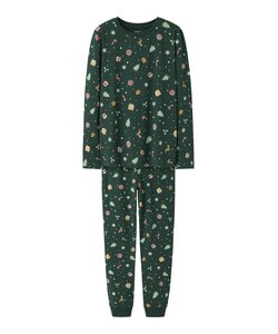 Name It Unisex Children's Christmas Pajama Set NKNVISMAS Green