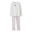Name It Name It Meisjes Lange Pyjama Set NKFRAGNA Wit/Roze Hartjes Print