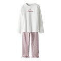 Name It Name It Girls Long Pyjama Set NKFRAGNA White/Lilac Bow Print