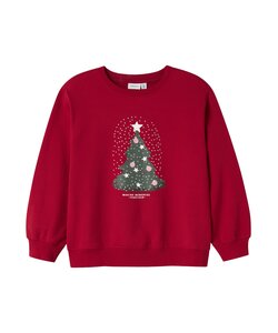 Name It Girls Christmas Sweater NKFRILI Red