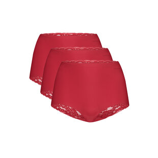 Ten Cate Ladies Secrets Maxi Waist High Waist Seamless Lace 3-Pack Solid Red