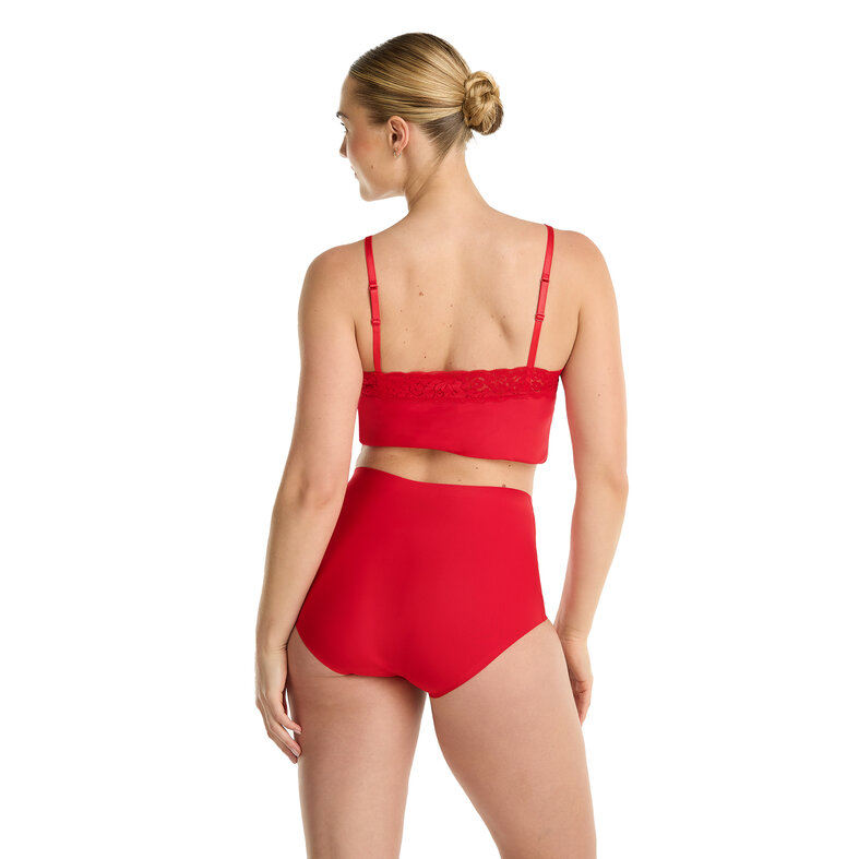 Ten Cate Ten Cate Dames Secrets Maxi Tailleslip Naadloos High Waist 3-Pack Effen Rood