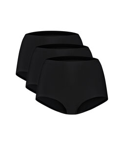 Ten Cate Ladies Secrets Maxi Waist Briefs Seamless High Waist 3-Pack Solid Black