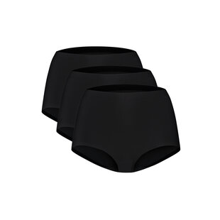 Ten Cate Ladies Secrets Maxi Waist Briefs Seamless High Waist 3-Pack Solid Black