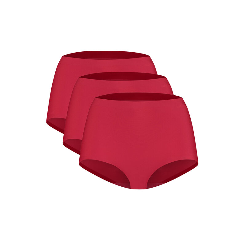 Ten Cate Ten Cate Dames Secrets Maxi Tailleslip Naadloos High Waist 3-Pack Effen Rood