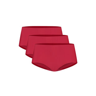 Ten Cate Ladies Secrets Hip Briefs Midi Seamless 3-Pack Solid Red