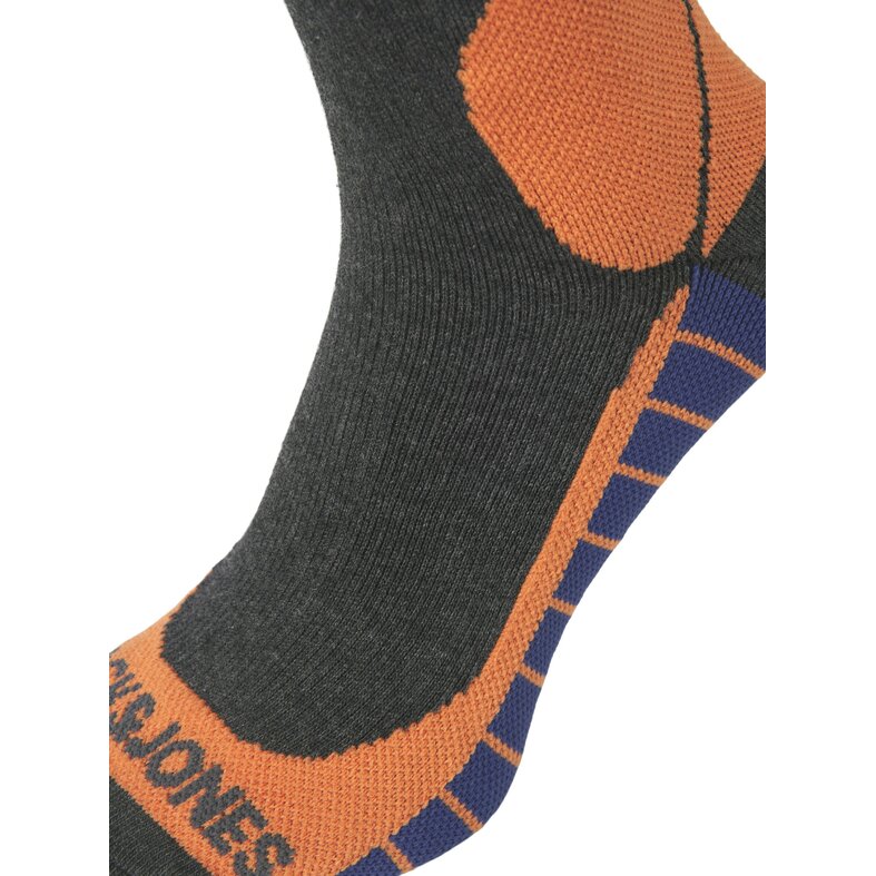 Jack & Jones Jack & Jones Heren Skisokken JACSKI 2-Pack Zwart/Grijs/Oranje