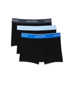 Lacoste Heren Boxershorts Trunks 3-Pack Zwart