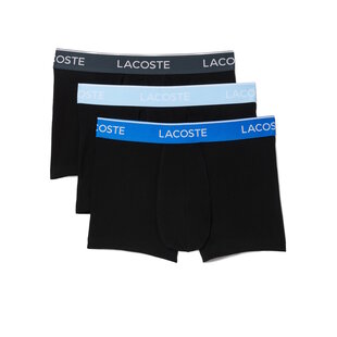 Lacoste Men's Boxer Shorts Trunks 3-Pack Black
