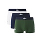 Lacoste Lacoste Heren Boxershorts Trunks 3-Pack Groen/Donkerblauw/Wit