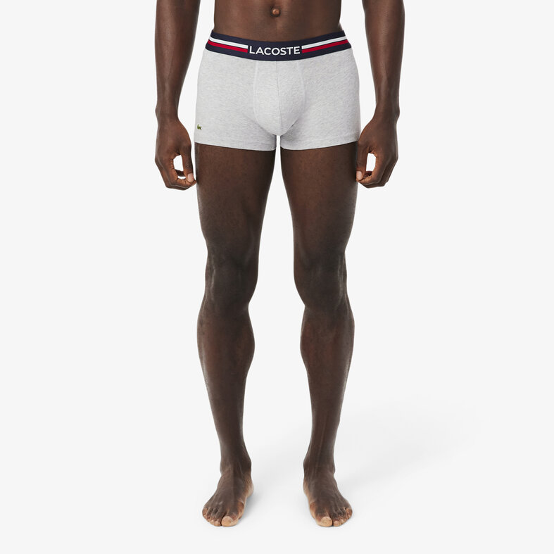 Lacoste Lacoste Men's Boxer Shorts Trunks 3-Pack Red/Gray/Navy Blue