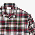 Lacoste Lacoste Men's Long Poplin Pajama Set Flannel Checkered Red