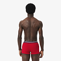 Lacoste Lacoste Heren Boxershorts Trunks 3-Pack Rood/Grijs/Navy Blauw