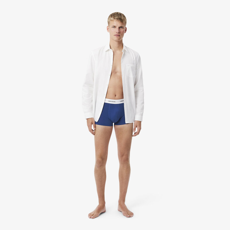 Lacoste Lacoste Men's Boxer Shorts Trunks 3-Pack Blue/Light Blue/Navy Blue