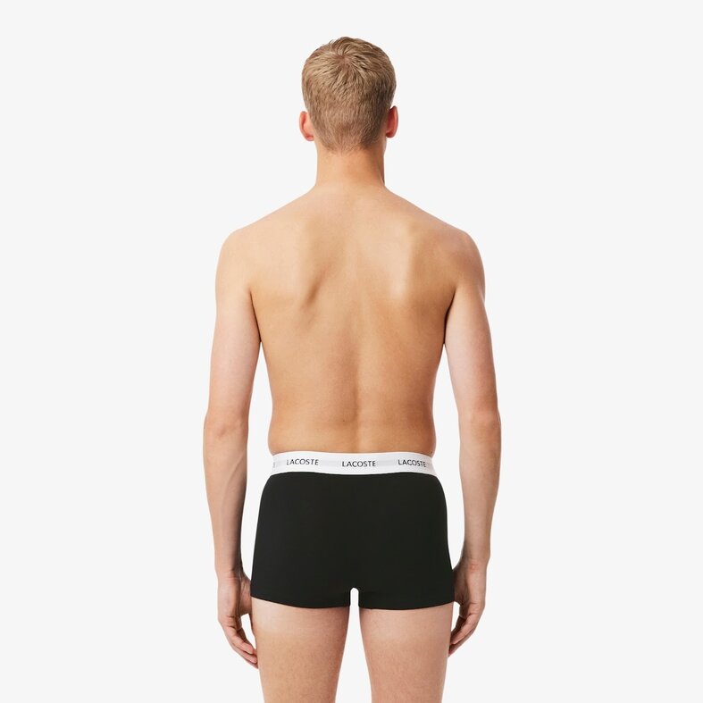 Lacoste Lacoste Heren Boxershorts Trunks 3-Pack Zwart