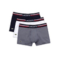 Lacoste Lacoste Heren Boxershorts Trunks 3-Pack Navy Blauw/Wit