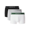 Lacoste Lacoste Heren Boxershorts Classic Trunks Wit/Grijs/Zwart 3-Pack