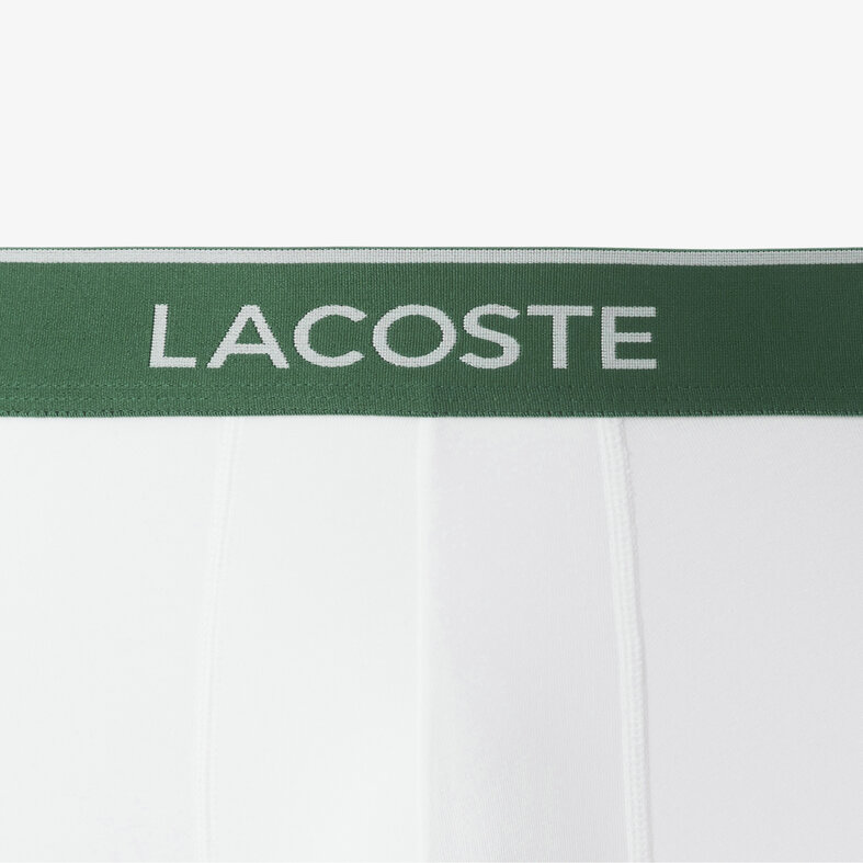 Lacoste Lacoste Heren Boxershorts Classic Trunks Wit/Grijs/Zwart 3-Pack
