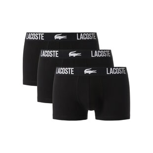 Lacoste Heren Boxershorts Trunks 3-Pack Zwart