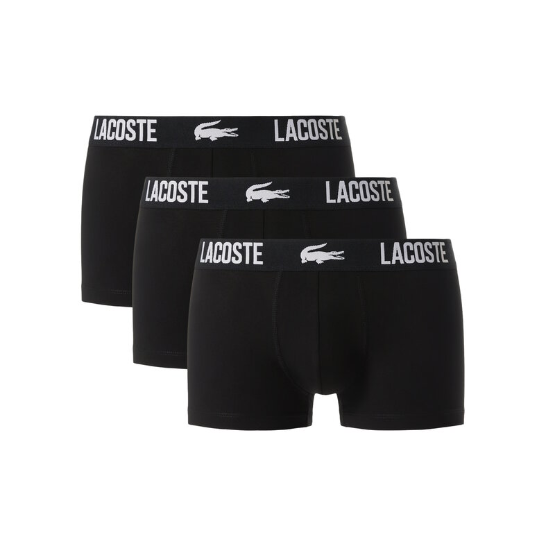 Lacoste Lacoste Heren Boxershorts Trunks 3-Pack Zwart