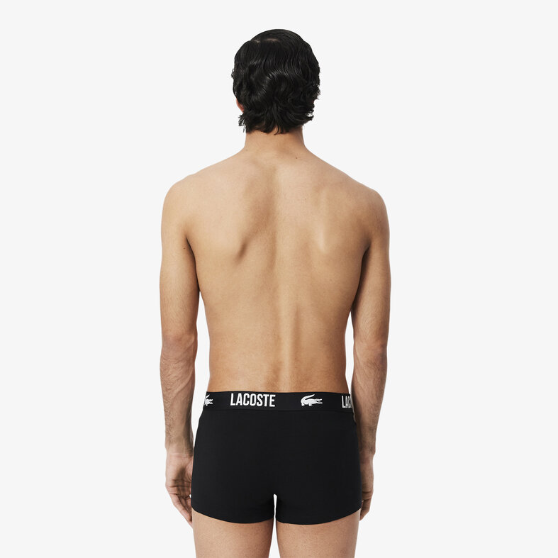 Lacoste Lacoste Heren Boxershorts Trunks 3-Pack Zwart