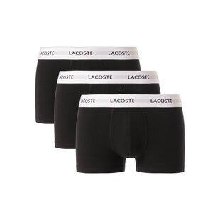 Lacoste Heren Boxershorts Trunks 3-Pack Zwart