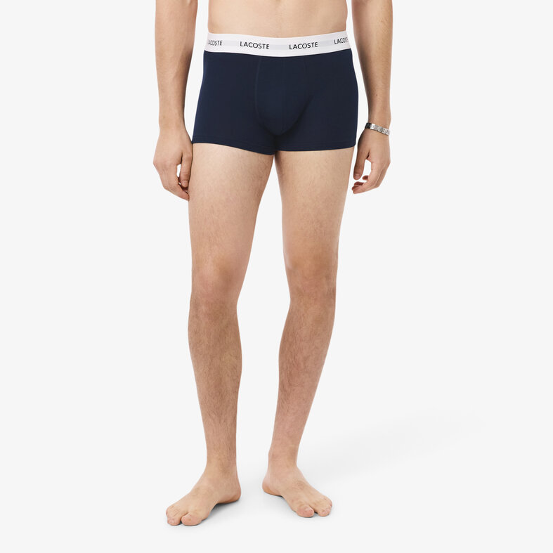 Lacoste Lacoste Heren Boxershorts Trunks 3-Pack Blauw/Lichtblauw/Navy Blauw
