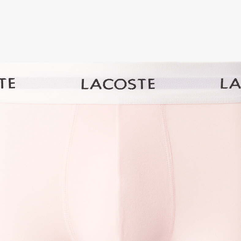 Lacoste Lacoste Heren Boxershorts Trunks 3-Pack Lichtroze/Grijs/Navy Blauw