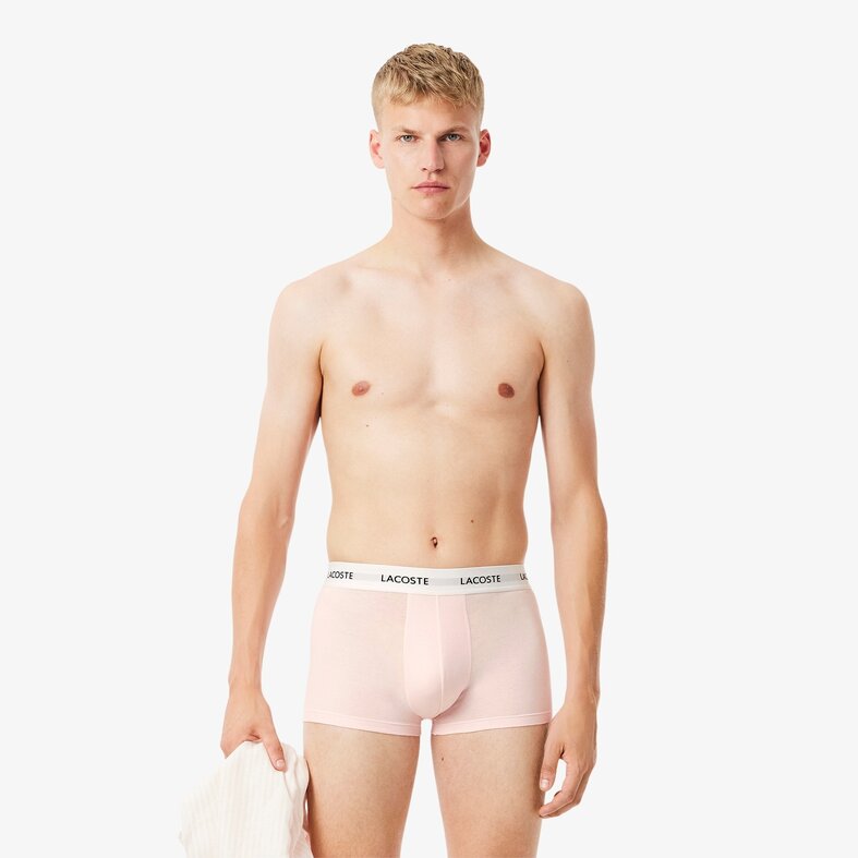 Lacoste Lacoste Men's Boxer Shorts Trunks 3-Pack Light Pink/Grey/Navy Blue