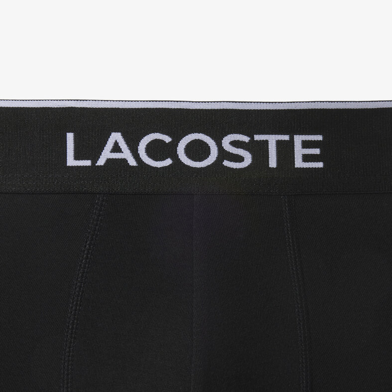 Lacoste Lacoste Heren Boxershorts Met Lange Pijp Boxer Briefs 3-Pack Zwart